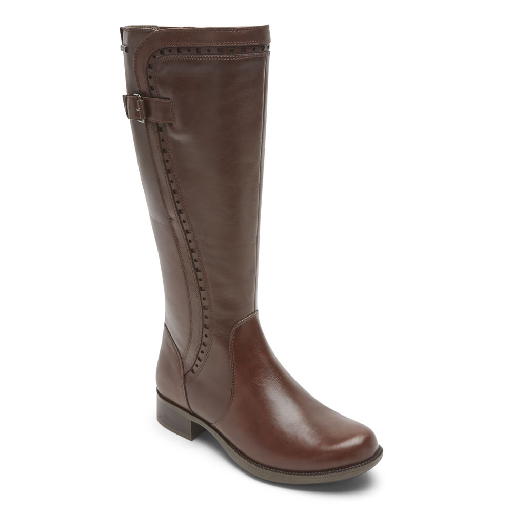 Rockport Womens Copley Waterproof Tall - Boots Brown - OVP326819